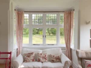 Huge arts and crafts window in the sitting room
